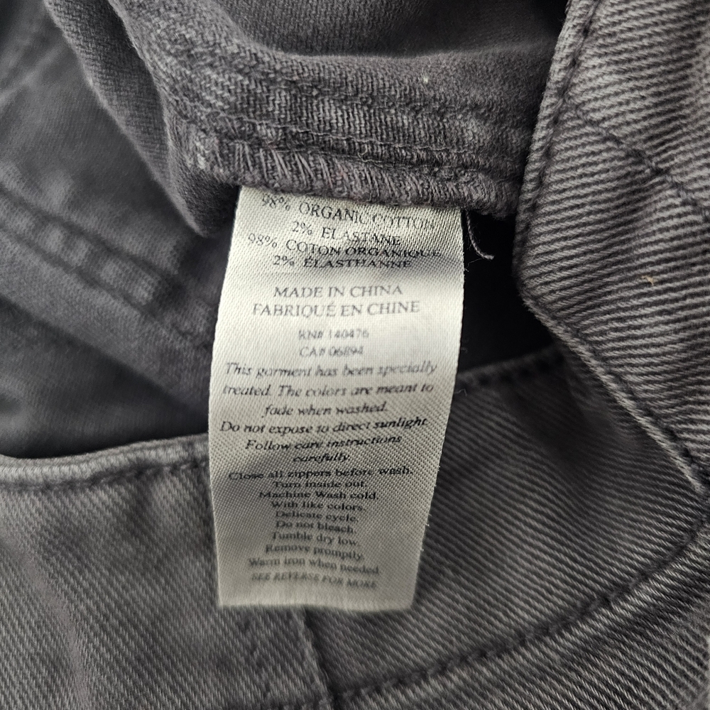 Faherty Sz 26 Utility Pants Raw Hem Olive Green Moss Women’s Stretch Twill Crop - Picture 5 of 6